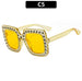 Luxury Oversize Retro Square Sunglasses with Rhinestone Bling: Newest Fashion for Women