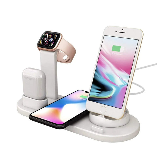 Holder Phone Popular Multifunctional 6 in1 4 in 1 Wireless Charger Fast Charging Dock Stand Desktop Charging Station