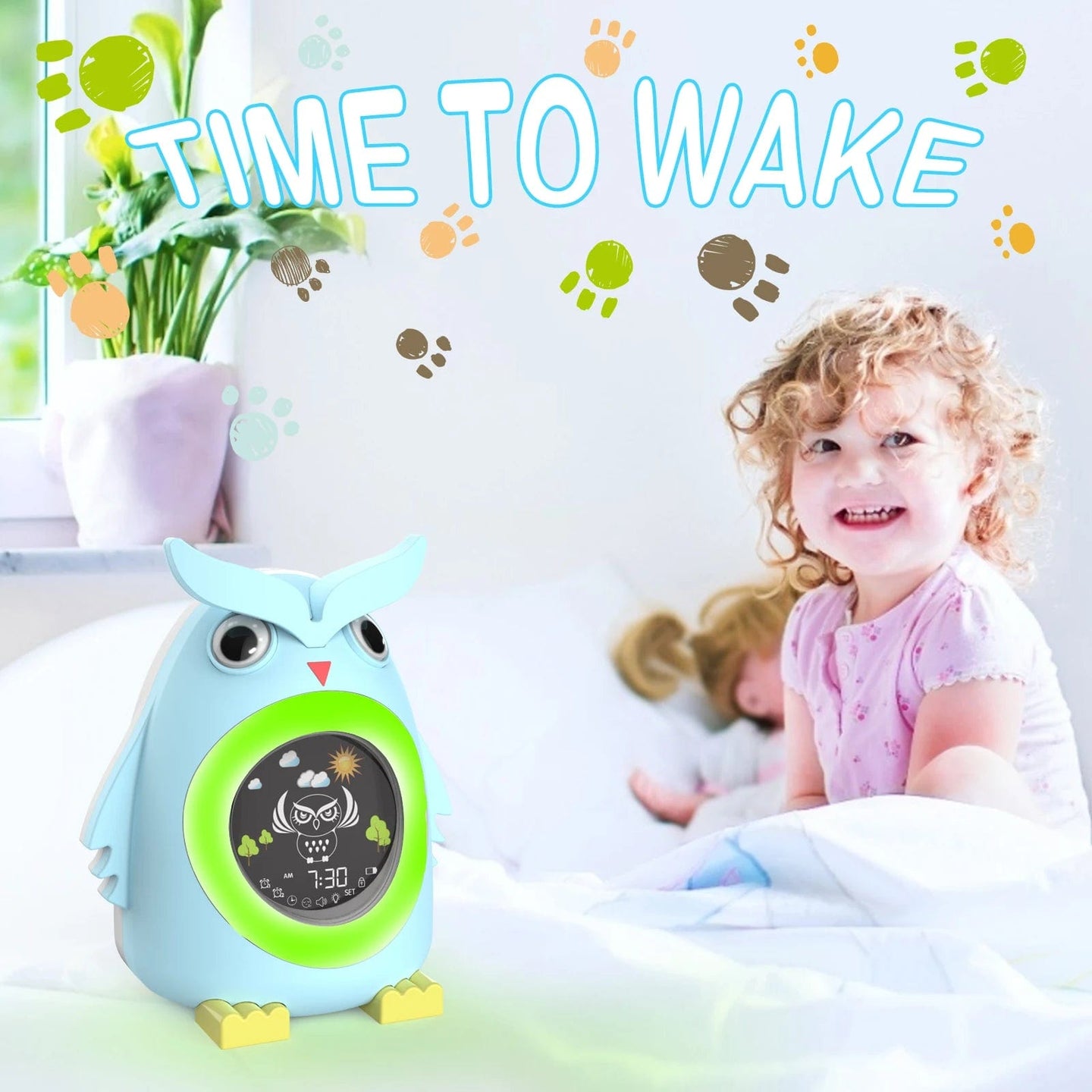 LED Small Smart Kids Sleep Trainer Night Light Wake up Alarm Clock Alarm