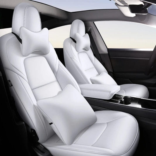 Crafted Elegance: Premium Leather Seat Cover for Tesla Model 3 - Car Accessories Redefined