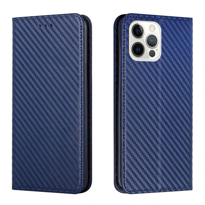 Carbon Fiber Magnetic Flip Leather Case for Huawei P30 Pro and P40 Lite E 9A 20 10i Wallet Cover