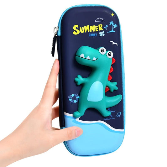 Dinosaur Pencil Case - Your Kid's Adventure Stationery Companion with a Fun Fidget Toy