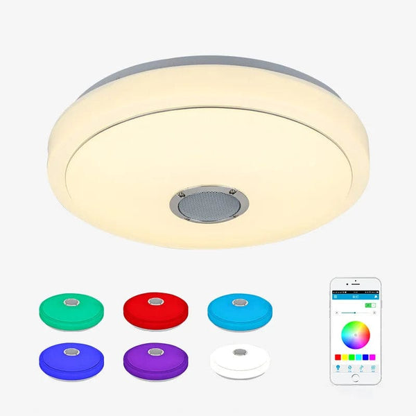 Starlight Serenade: Smart LED Music Ceiling Lamp - Dimmable, Color-Changing, and Music Sync for an Immersive Experience