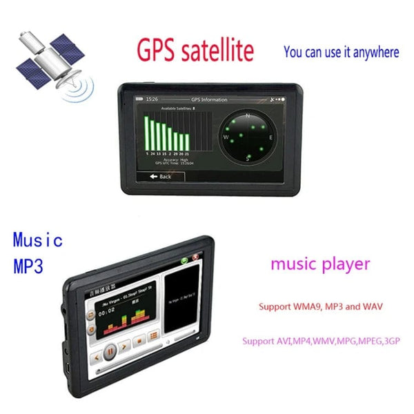 Car GPS Navigator: 5-Inch HD TFT Touch Screen, FM Transmitter, 8GB Memory