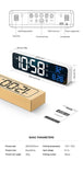 Digital & Analog Desk Alarm Clock with 2400mAh Lithium Battery: Nordic Style