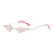 Fashion Rimless Cat Eye Sunglasses: Triangle UV400 Female Eyewear