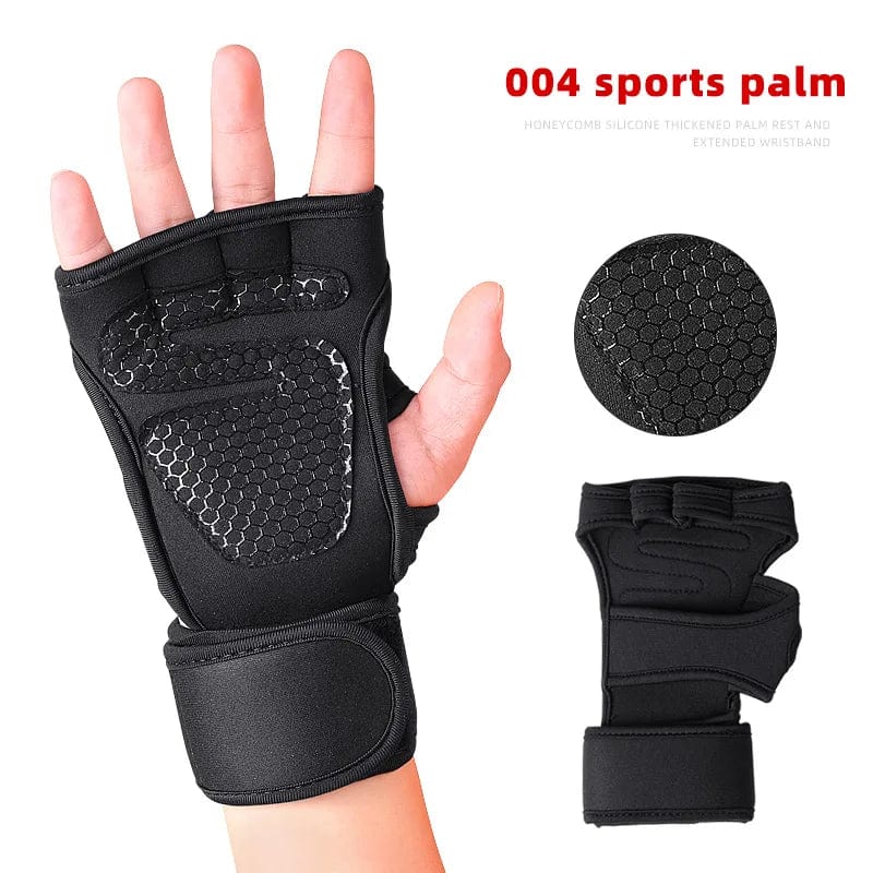 Sports Cross Training Gloves with Wrist Support for Fitness, Weightlifting Gym Workout & Powerlifting - Silicone Padding