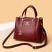 Modern Elegance: Large Capacity Shoulder PU Leather Tote Handbag - Fashionable Bags for Ladies