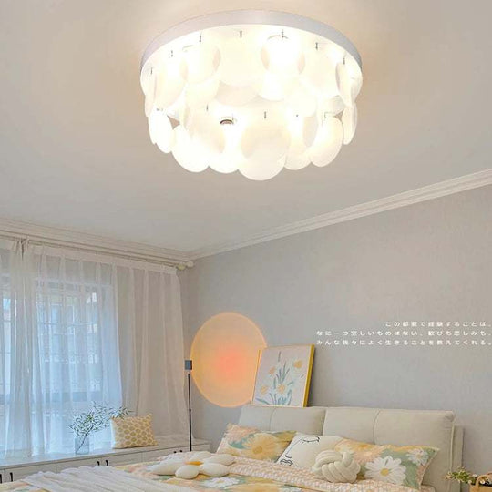 Luxurious Simplicity: Nordic Modern Iron LED Ceiling Lamp - Elegant Round Design for Bedroom and Living Room Ceiling Light