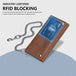 Rugged Sophistication: Long Wallet with Chain, RFID Blocking, and Zipper Coin Pocket