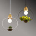 Botanical Elegance: Hanging Plant Decorative Lighting - Iron Plant Ceiling LED Chandeliers for Balconies