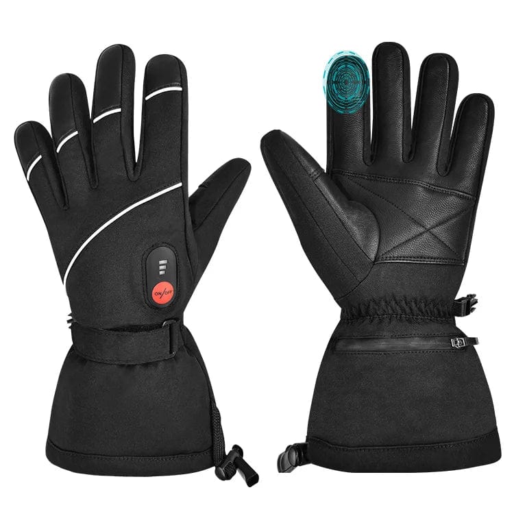 Savior polyester waterproof winter electric snow hand glove men touchscreen snowboard rechargeable heated ski gloves