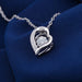 Redoors Jewelry Wholesale - Sterling Silver Heart-Shaped Moissanite & CZ Pendant Necklace