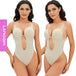 Sexy Plunge, Comfortable Support: LANGQIN Women's Shaper Bodysuit with Full Body Backless Bra