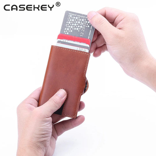 Smart and Stylish Organization: CaseKey Handmade Leather Wallet for Keys and Cards