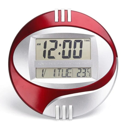 Large Character LCD Alarm Clock: Modern Silent Electronic Tabletop Timepiece for Home Decor
