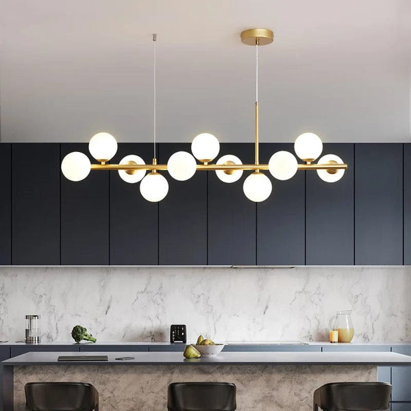 Stylish Illumination: Hanging Pendant Lamp - LED Chandelier for Kitchen, Living Room, and Dining Hall