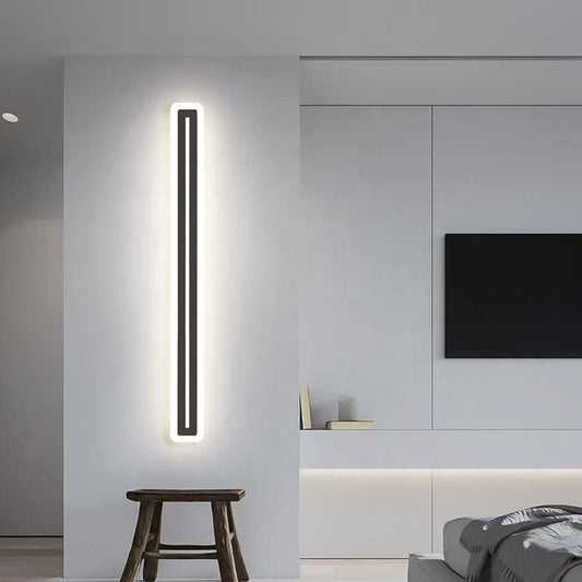 Contemporary Elegance: Black or White LED Bedroom Light - Modern Wall Lamp for Sophisticated Bedroom Decor