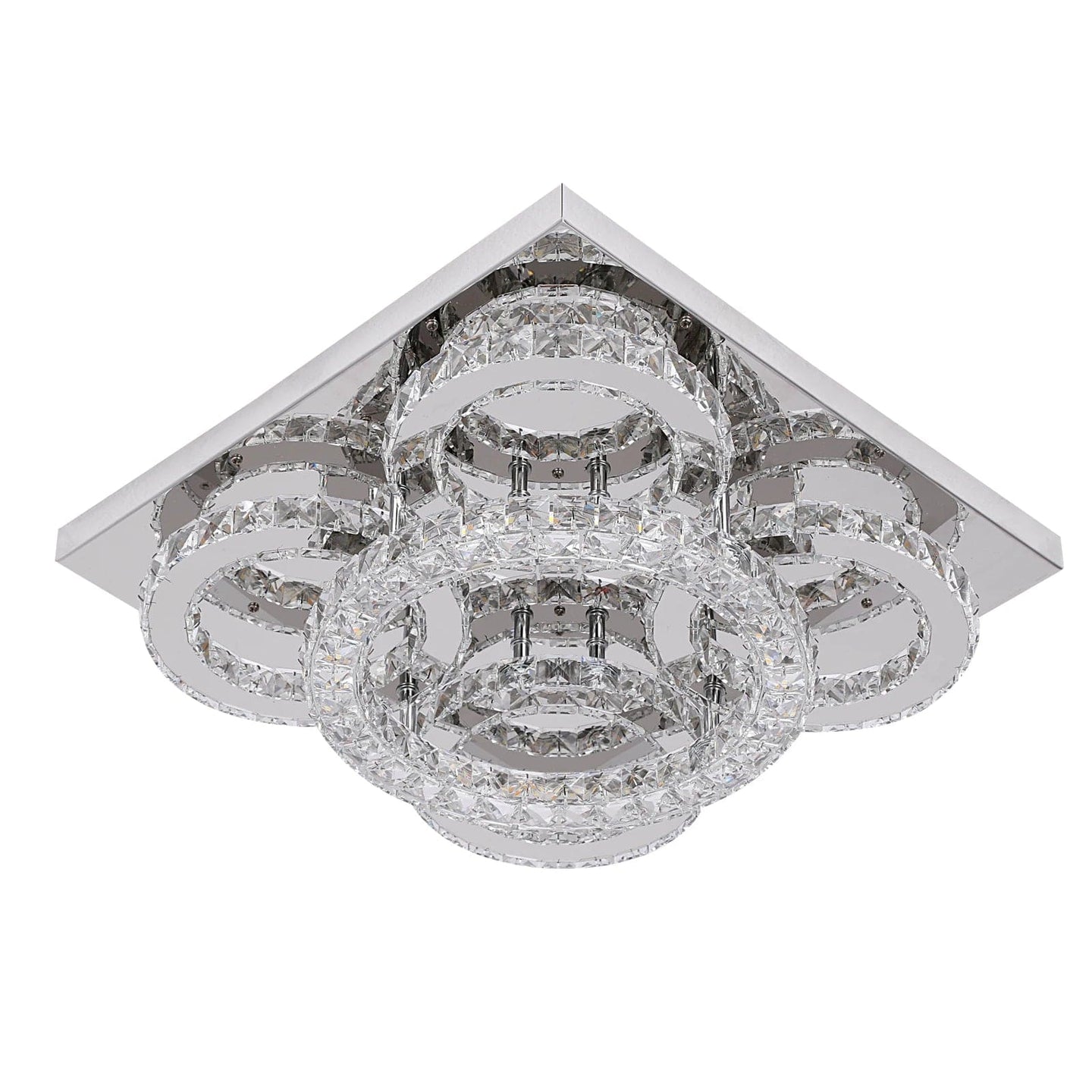 Dine in Elegance: Crystal LED Ceiling Lamp - Modern Dining Room Lighting for a Glamorous Experience