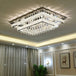 Dining in Elegance: Square LED Ceiling Lamp - Decorative Stainless Steel Chandelier for a Refined Restaurant Atmosphere