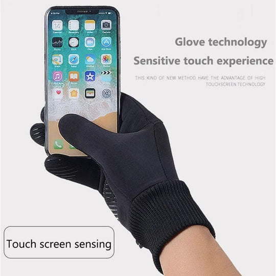 Full-Finger Waterproof Gloves – Winter Touch Screen Fleece Gloves for Outdoor Sports & Motorcycling