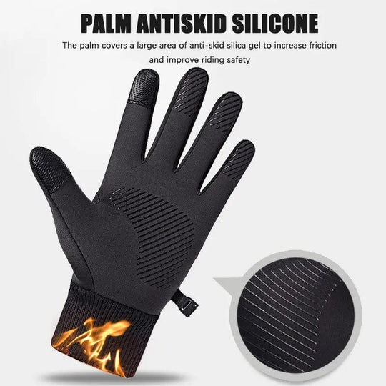 Full-Finger Waterproof Gloves – Winter Touch Screen Fleece Gloves for Outdoor Sports & Motorcycling