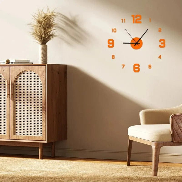European Elegance: Transform Your Space with a Circular DIY Wall Decal Clock