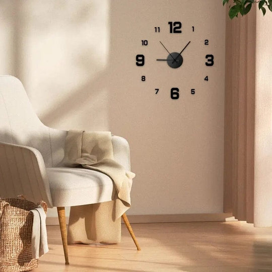 European Elegance: Transform Your Space with a Circular DIY Wall Decal Clock