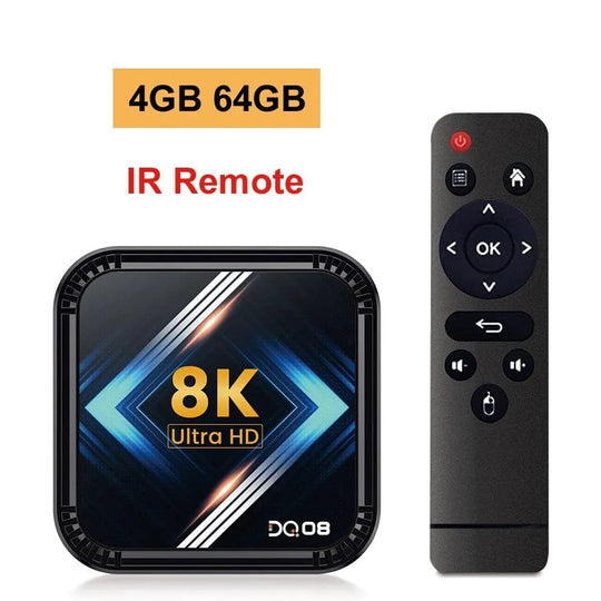 Explore 4K HDR10+ with the DQ08 RK3528 Smart TV Box - Dual WiFi, Google Voice