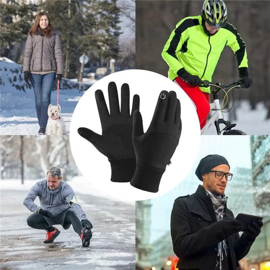 Full-Finger Waterproof Gloves – Winter Touch Screen Fleece Gloves for Outdoor Sports & Motorcycling